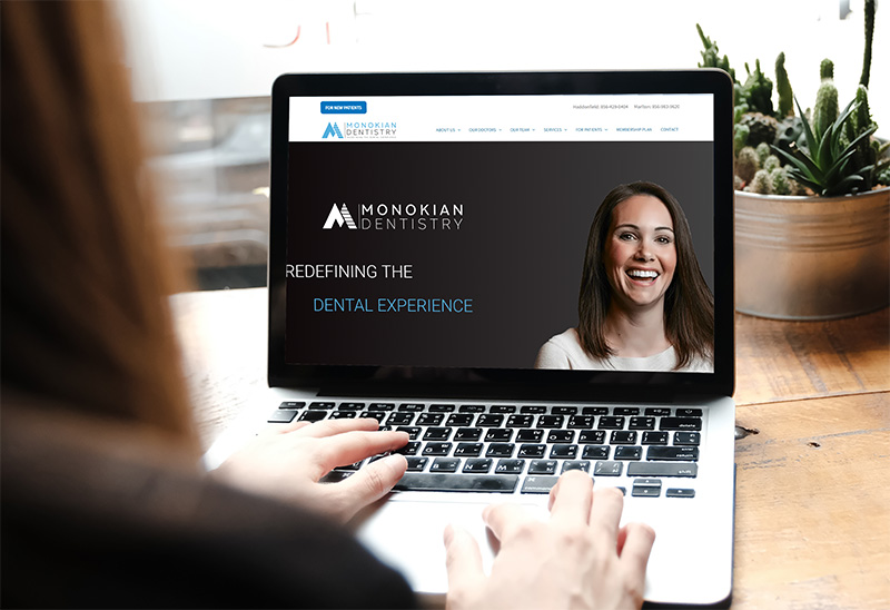 woman scheduling appt online